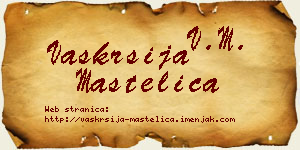 Vaskrsija Mastelica vizit kartica